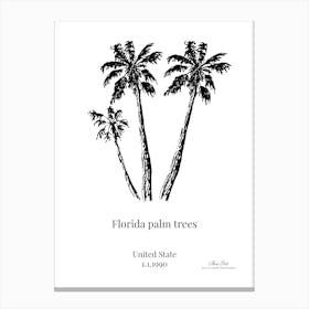 Florida Palm Trees 2 Canvas Print