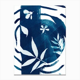 Blue Flowers In The Wind Canvas Print
