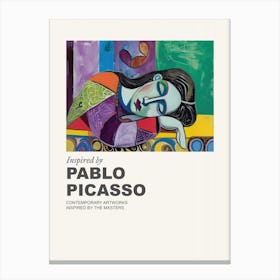 Museum Poster Inspired By Pablo Picasso 4 Canvas Print