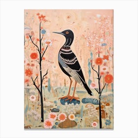Magpie 1 Detailed Bird Painting Canvas Print