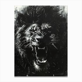 Lion Roaring 2 Canvas Print