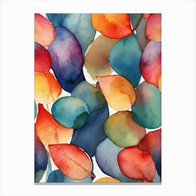 Watercolor Leaves 7 Canvas Print