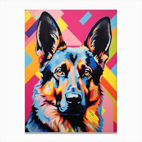 German Shepherd Pop Art Paint 1 Canvas Print