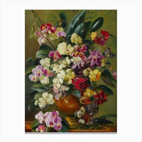 Orchids Painting 4 Flower Canvas Print