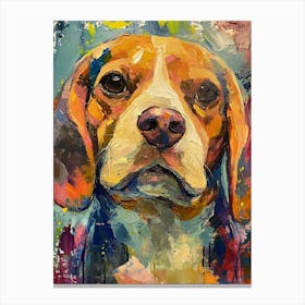 Beagle Acrylic Painting 21 Canvas Print