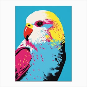 Andy Warhol Style Bird Budgerigar 4 Canvas Print