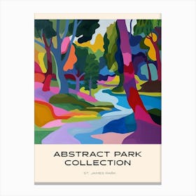 Abstract Park Collection Poster St James Park London 1 Canvas Print