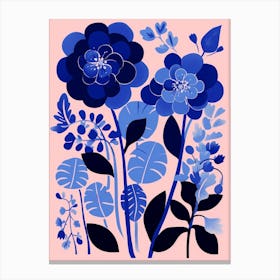 Blue Flower Illustration Hydrangea 6 Canvas Print