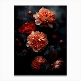 Dark flowers 1 Canvas Print