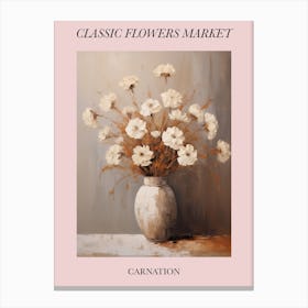 Classic Flowers Market Carnation Floral Poster 1 Canvas Print