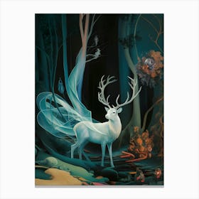 Deer In The Forest 14 Canvas Print