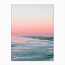 Filey Beach, North Yorkshire Pink Photography 2 Canvas Print