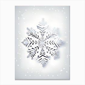 Snowflakes, In The Snow, Snowflakes, Marker Art 1 Canvas Print