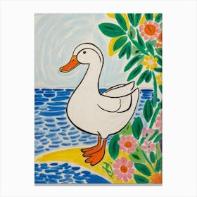 Duck On The Beach Style unemployment Canvas Print