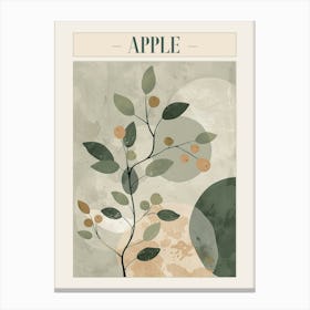 Apple Tree Minimal Japandi Illustration 7 Poster Canvas Print