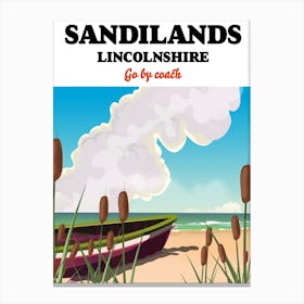 Sandlands Lincolnshire Go By Coach Travel poster Canvas Print