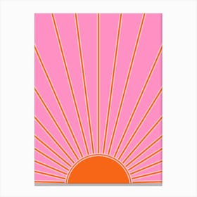 Sunshine Pink And Orange Canvas Print