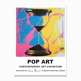 Poster Hourglass Pop Art 4 Canvas Print