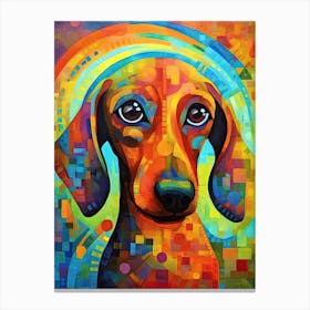 Dachshund dog print Canvas Print