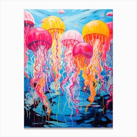 Jelly Fish Pop Art 2 Canvas Print