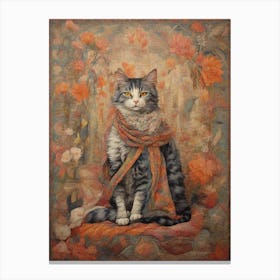 Cat In Scarf Canvas Print