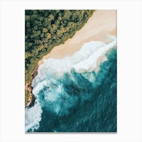 Aerial View Of A Tropical Beach 6 Canvas Print