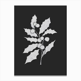 Holly Leaves Canvas Print