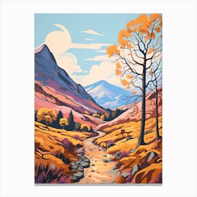 Glen Coe Scotland 1 Hike Illustration Canvas Print