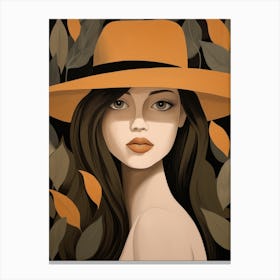 Orange Hat Canvas Print