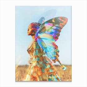 "Unearthly Beauty: Surreal Butterfly Woman" Canvas Print