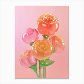 Dreamy Inflatable Flowers Rose 2 Canvas Print