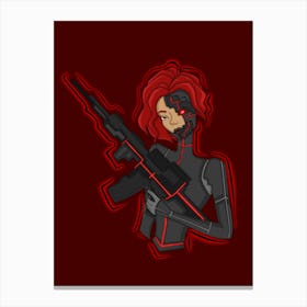 “Red Viper” Cyborg Warrior Canvas Print