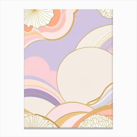 Abstract Floral Wallpaper Canvas Print