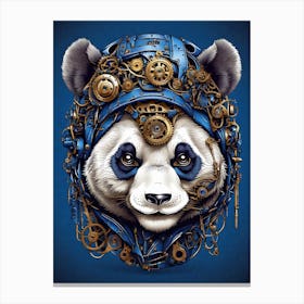 Portrait of A Panda Steampunk Canvas Print