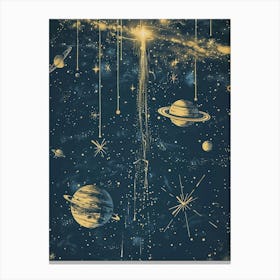 Planets In Space 12 Canvas Print