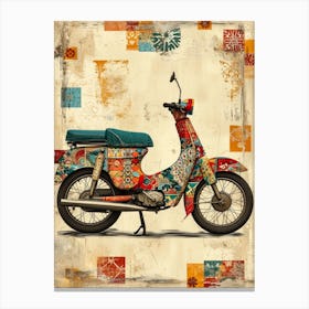 Vintage Colorful Scooter 15 Canvas Print