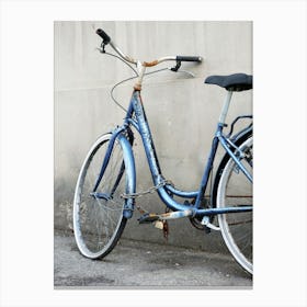 Bicycle Old Vintage Artsy Rover Blue Rusty Italian Italy Milan Venice Florence Rome Naples Toscana photo photography art travel Canvas Print