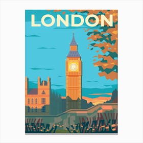 London travel poster Canvas Print