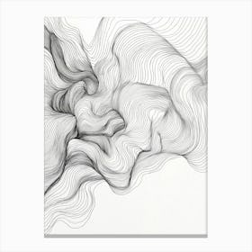 Abstract Drawing Of A Wave Canvas Print