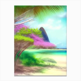 Ilot Gabriel Mauritius Soft Colours Tropical Destination Canvas Print