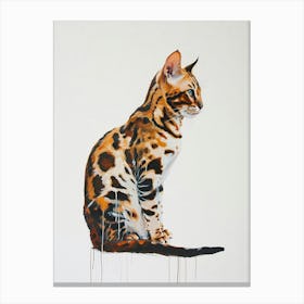 Bengal Cat Painting 1 Canvas Print