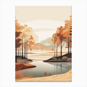 Autumn , Fall, Landscape, Inspired By National Park in the USA, Lake, Great Lakes, Boho, Beach, Minimalist Canvas Print, Travel Poster, Autumn Decor, Fall Decor 10 Canvas Print