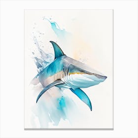 Nurse Shark 3 Watercolour Canvas Print