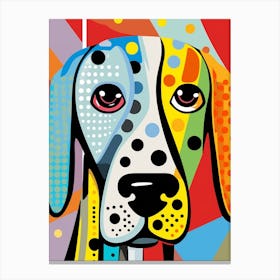 Pop Art Dotty Dog 3 Canvas Print