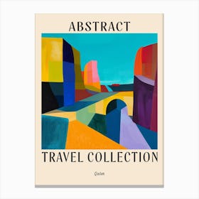 Abstract Travel Collection Poster Qatar 2 Canvas Print