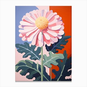Chrysanthemum 2 Hilma Af Klint Inspired Pastel Flower Painting Canvas Print