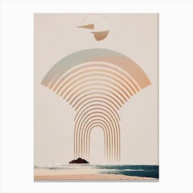 Calm Coast - Abstract Minimal Boho Beach Canvas Print