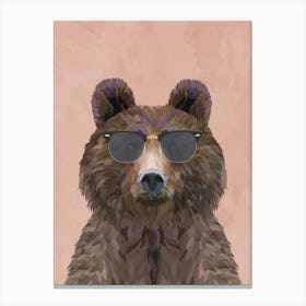 Bear In Sunglasses Canvas Print