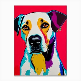 English Foxhound Andy Warhol Style dog Canvas Print