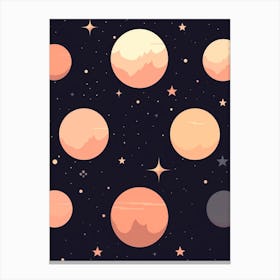Planets Pattern Canvas Print